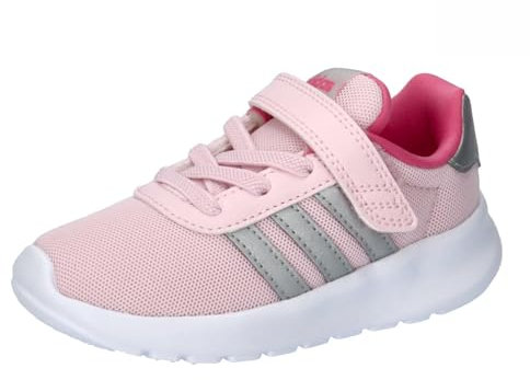 adidas Lite Racer 3.0 Shoes, Scarpe da Corsa Unisex - Bimbi 0-24, Clear Pink Silver Met Pulse Magenta, 23 EU