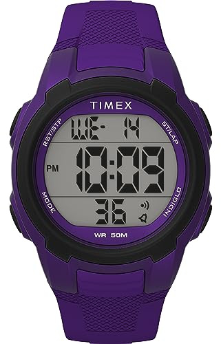 Timex Unisex T100 40 mm Armbanduhr, Violett/Digital/Violett, Digital