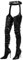 blingqueen Damen Overknees Chap Boots Stiletto Spitze Stiefel Reißverschluss Lederoptik Schwarz 38 EU