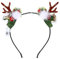 Yean Weihnachts Haarreif Leuchtender Geweih Haarreifen mit LED Rentier Stirnband mit Weihnachts Haarschmuck für Kinder Erwachsene(Fellknäuel)