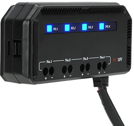 VOBOR KFZ Sicherungskasten 12v mit Relais,Wasserdicht Sicherungskasten 12v mit LED Anzeige,4 Fach Sicherungshalter mit 5A,3A,2A Sicherungen für Motorrad, Auto, LKW, Scheinwerfer, Navigation, Marine