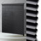 NIANXINN Jalousie Aluminium Schwarz Fensterjalousie,Sichtschutz,Lichtschutz,25mm Metall Lamellen Tür Fenster Rollo Jalousette,Wand- und Deckenmontage,Anpassbar,Breite x Höhe (110cm x 280cm)