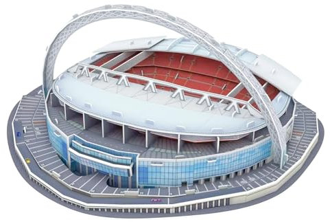 Habarri Wembley Stadion Puzzle 3D - 3D Puzzle-Stadion - 3D Fußballstadion für Kinder und Erwachsene - Modell eines Fußballstadions - Modellbau - 81 Elemente