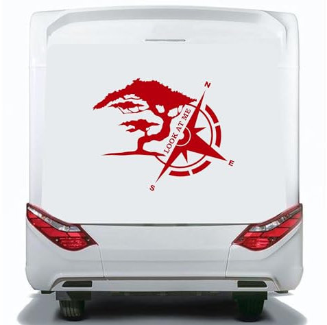 DualColorStampe Wohnmobil Aufkleber Kompatibel mit Adria Arca Bürstner Carthago Chausson Elnagh Hobby Rimor Mobilvetta Mclouis Westfalia Mclouis Caravan Motorhome Caravan 0376 (ROT 31)