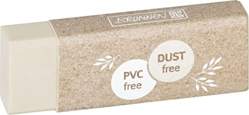 Brunnen Radiergummi dust free beige, 60 × 20 × 12 mm, TPR-Kunststoff, beige, Staubfrei