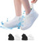 4 Paar Schuhüberzieher Wasserdicht Wie wiederverwendbar wasserdichte Schuhüberzieher Silikon Überschuhe Wasserdicht Regen Schuhüberzieher Silikon Überzieher Schuhe Gilt für Herren, Damen(L)