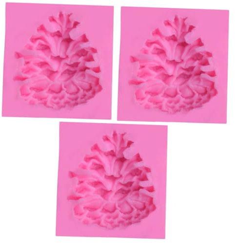 IMIKEYA 3St Backform aus Silikon Drehmaschine Tannenzapfen-Fondantform Tannenzapfen Kuchenform de para gelatinas pinker tapete pink Fondantformen aus Silikon kuchenform aus silikon Rosa