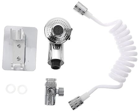 WOONEKY Rubinetto Portatile Doccetta Estensibile Per Lavabo Kit Accessori Per Doccia Facile Installazione e Resistente Per e Personale
