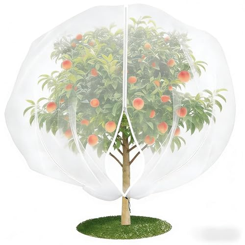 eROOSY 300×300cm Pflanzenschutznetz Insekten, Insektenschutznetz mit Kordelzug, Insektenschutznetz Gemüse, Pflanzenschutznetz mit Kordelzug, Blumen Schutznetz