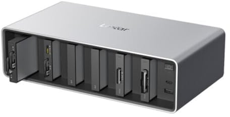 LEXAR Station d'accueil Professional Workflow 6-Bay Thunderbolt 4 | 6 modulare Schächte, Thunderbolt 4 Uplink, 140 W Gan Power, Aluminiumgehäuse mit Lüfter
