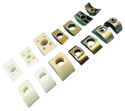 Generisch 4X Half Moon Pad Halbrunde Pads Mutter Executive Desk Connector 4 In 1 Alloy Crescent Mat M6-M10(E)