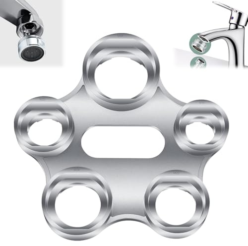 Tapvai Wasserhahn Schlüssel, 10 Größen, Zinklegierung, Perlatorschlüssel | Wasserhahn Sieb Schlüssel Belüfter Schlüssel Werkzeug für M16 /M18 / M20 /M22 / M24 / M28 Strahlregler