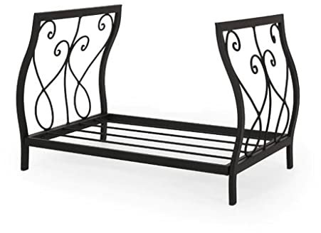 HCZKIUJY Home Metall Boden-zu-Decke Schwarz Kamin Dekorative Brennholz Regal Herz-förmigen Brennholz Lagerung Regal Lumber Regal