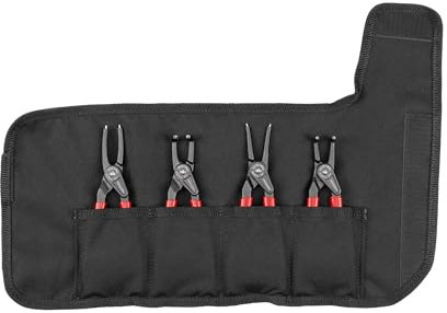 TEKTON PRR91005 Sicherungsringzangen-Set mit Tasche, 17,8 cm, 4-teilig (0,2 cm Spitzen)