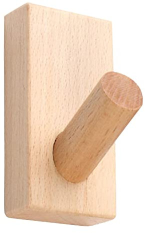 Acouto Holz W Hook Ordentlicher Aufbewahrung Glatter Oberflächen Schöne Praktische Kleiderhaken für Wohnzimmer Schlafzimmer Küchenbüro Schwarz Walnuss Holz W Haken Haken (Naturholzfarbe)