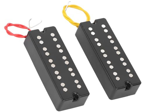 Pastilla de bajo de 5 cuerdas, volumen y tono ajustables, alta sensibilidad, materiales de primera calidad, multiusos, adecuado para bajo eléctrico, estilo abierto