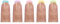 Ksikdeg 150Pcs Press On Gels Fakes Nails Tips 3 in 1 Pre Coloreds French Nails Fakes Nails 14 Sizes