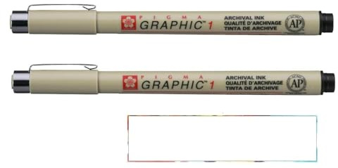 PIGMA MICRON Sakura Noir Graphic 1 Set 2 Stück und 1 Karte