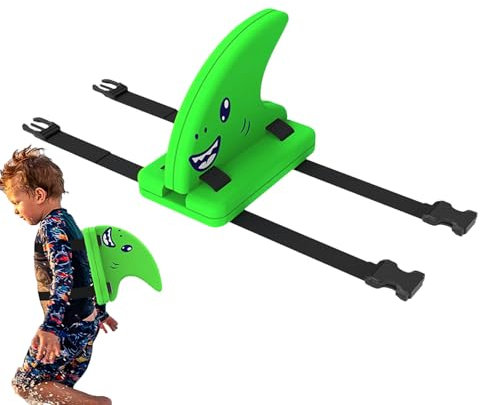 Haifischflossen Schwimmhilfe Für Kinder,Schwimmausrüstung Mit Verstellbarem Gürtel,Sicherheit Schwimmtrainer,Pool Schwimmbrett,Schwimmen Haifischflosse,Tragbare Trainingsschwimmer,60 X 25 X 2 cm
