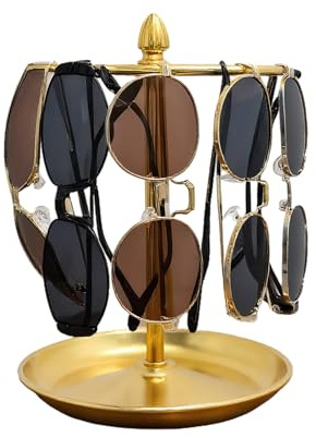 Sunglasses Organizer Display Stand, Eyeglass Holder Rack for 12 Pairs of Glasses (Metal Base)
