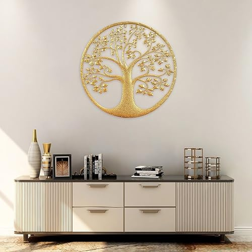 Generisch Baum des Lebens wanddeko Gold Baum Wanddekoration groß Lebensbaum Wandkunst für Wohnzimmer, Schlafzimmer, Badezimmer, Korridor, Zuhause und Büro(60cm/23.6)