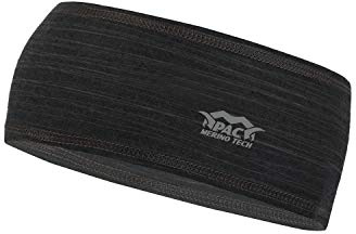 P.A.C. Merino Tech Headband Reik Graphite Multifunktionstuch - funktionelles Stirnband, Halstuch, Schal, Kopftuch, Unisex