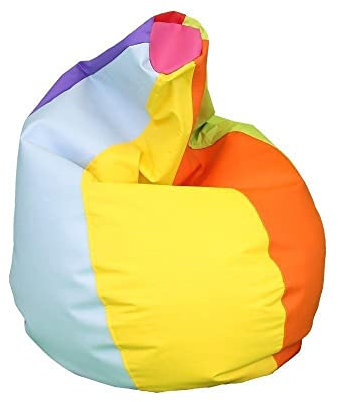 HAPPERS Puff Salón Pera Polipiel Interior Multicolor XL