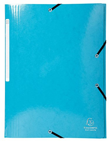 Exacompta Schnellhefter, 3 Klappen 5 elastische Max Kapazität iderama Karte Blatt 425 g türkis