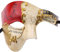 Thmyo Das Phantom der Venezianischen Karnevals-Maskerade-Maske des Vintagen Entwurfs-halber Gesichts-Männer (Beige und rot)