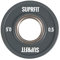Suprfit Mini PU Bumper Plates - gummierte Hantelscheibe für Techniktraining mit der Hantelstange, Gewicht: 1 x 0,5 kg, Stahlring mit 50 mm Durchmesser, Farbe: Grau