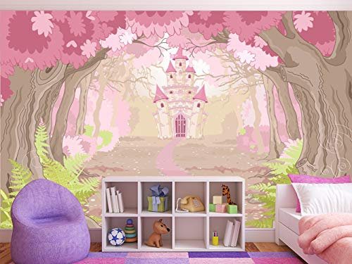 Oedim Fotomural Vinilo para Pared Infantil Castillo de Princesas | Vinilo Económico | Fotomural Vinilo Decorativo | 200 x 150 cm | Decoración comedores, Salones, Habitaciones