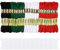 Pllieay 24 Stücke Stickgarn, 4 Farben, für Kreuzstich-Projekte, Stricken, Freundschaftsbänder, Sticktwist, mit 12 Garnspulen