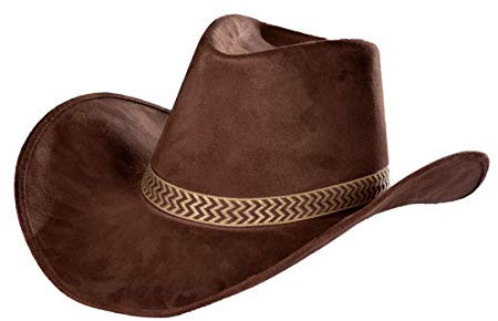 Wilbers&Wilbers Kostüm Zubehör Cowboyhut braun Band Karneval Fasching