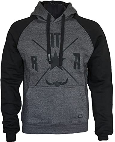 ROCK-IT Apparel Hoody Uomo Raglan Bicolore Felpa con Cappuccio Urban Streetstyle con Cappuccio Taglie S-5XL Hoody Senza Cerniera Hoody con Interno in Pile M