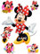 alles-meine.de GmbH 6 TLG. Set Wandtattoo/Sticker - Minnie Mouse - incl. Name - Wandsticker + Fenstersticker - Aufkleber für Kinderzimmer - Maus Playhouse/Mädchen - Kin..