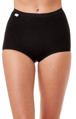 Camille Lot de 3 slips maxi en coton pour femme, Noir , 50