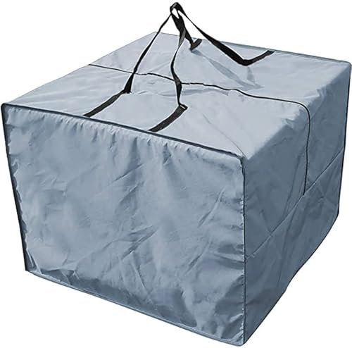 Garden Cushion Storage Bag Square for Furniture Cushions Ourdoor Furniture Seat Cushions Storage Bag Waterproof Cushion Cover Carrying Bag with Handles Zippers Large 81 * 81 * 61cm (1pcs grey)