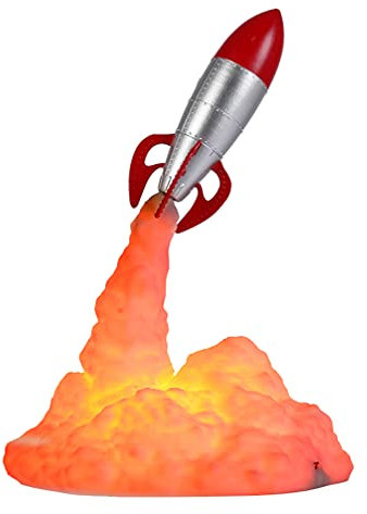 SOLUSTRE Lauched 3D Shuttle Lampe Nacht Licht Mond Lampe Rakete Lampe für Festlichen Hause Dekoration
