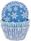 Anniversary House 75 Snowflake Cupcake Cases for Baking, Baking Cups in Heavy Duty Greaseproof Paper, J176,Blue