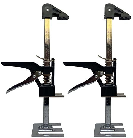 Arbeitssparendes Armwerkzeug Heber, 2 Stück Arm Handwerkzeugheber mit Skala und Holzbearbeitungsclip Handheld Jack Clamp Handheber Werkzeug für Gipskartonplatten Böden installation