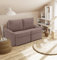 DOMO. collection Sofa Relax, 2-Sitzer Dauerschläfer, Boxspring Couch mit Schlaffunktion, Schlafsessel, Gästebett, Schlafsofa 168 x 96 x 86 cm (BxTxH), Taupe