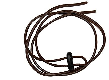 Black Jungle Leder Kinnriemen Hutfangband Fangband für Hut Lederriemen (Ocker)