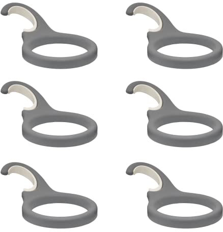 Clever Pots Drain Pipe Pot Holder X6, For Use with Clever Pots 20cm Plastic Plant Pot, Brighten Up Outdoor Space, Charcoal