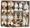 Valery Madelyn Weihnachtskugeln Set,40 pcs Bruchsichere Christbaumkugeln Kunststoff Weihnachtskugel Geschenkpaket Weihnachtsdeko mit Aufhänger Elegante Weißgold Weihnachtsbaumschmuck