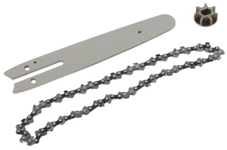 GLOGLOW Set Catena per Motosega, Set Catena e Barra Guida per Motosega Pignone in Acciaio Piastra Guida da 186 Mm Catena da 230 Mm per Accessori di Ricambio per da 6 Pollici