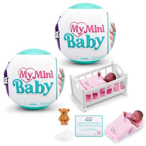 5 SURPRISE My Mini Baby Capsule mystère à Collectionner, Jouet pour Filles, bébé Miniature réaliste, Ensemble de Jeu et Accessoires (2 Capsules)