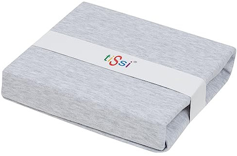 tiSsi® Spannbetttuch GRAU 120x60 cm für Beistellbettmatratzen