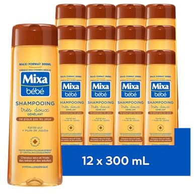 [LOT DE 12] Mixa Bébé Shampooing Démêlant Très Doux Karité 300ml
