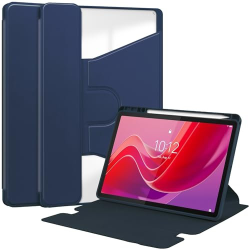 YRH for Lenovo M11 Tablet Case with Pen Holder,360 Degree Rotating Stand Auto Wake Sleep Protective Cover for Lenovo Tab M11 11 inch Case, Navy