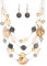 FULU AUTUMN Chunky Statement Kette Damen Mehrreihige Perlenkette und Ohrringe Modeschmuck Set für Frauen Mama Frau Oma Muttertags Geschenk(2-White gray colorful)